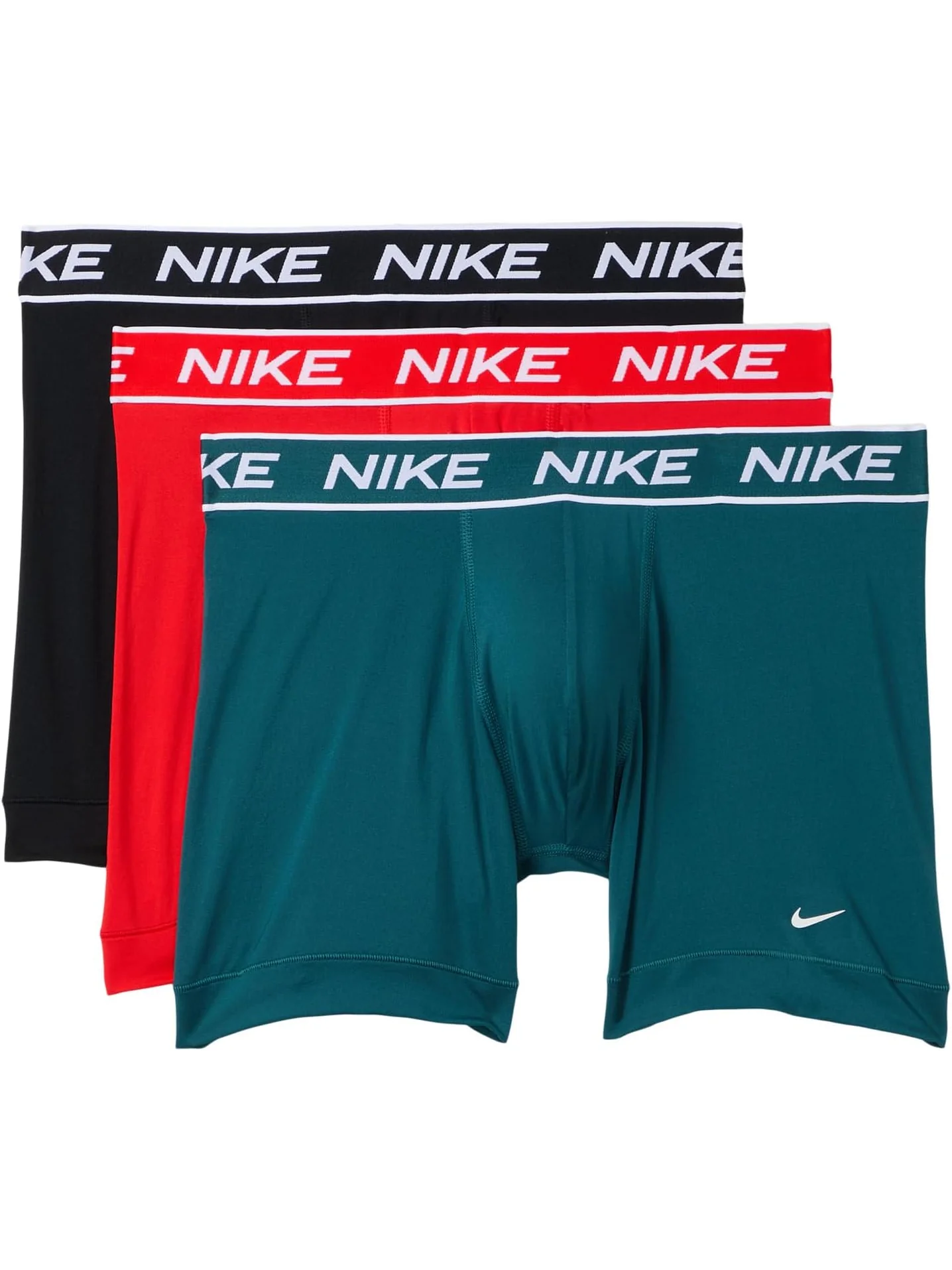 Комплект из 3 мужских микробоксеров на весь день Nike — изображение 1 из 1, красный/темный/черный