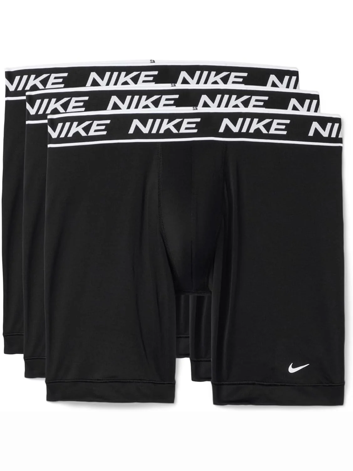 Мужские трусы-боксеры Micro Long Leg, комплект из 3 шт. Nike — изображение 1 из 1, черный/черный/черный