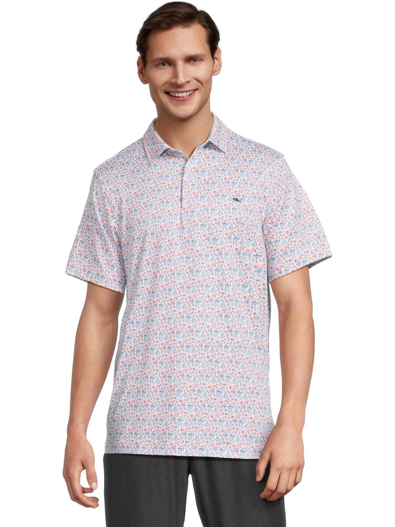 Мужское поло с принтом Sankaty Vineyard Vines — мульти