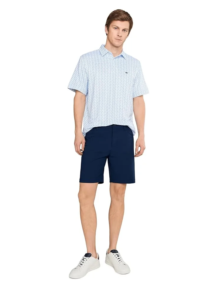 Мужская поло Vineyard Vines Printed Sankaty — изображение 2 из 5, белый