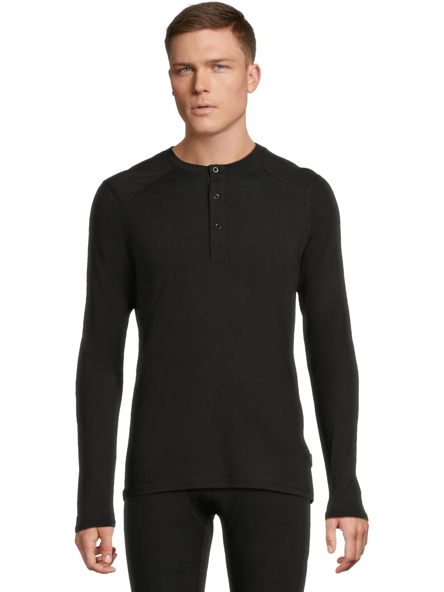 Мужская кофта-хенли из Durawool с длинным рукавом Helly Hansen — изображение 1 из 5, черный