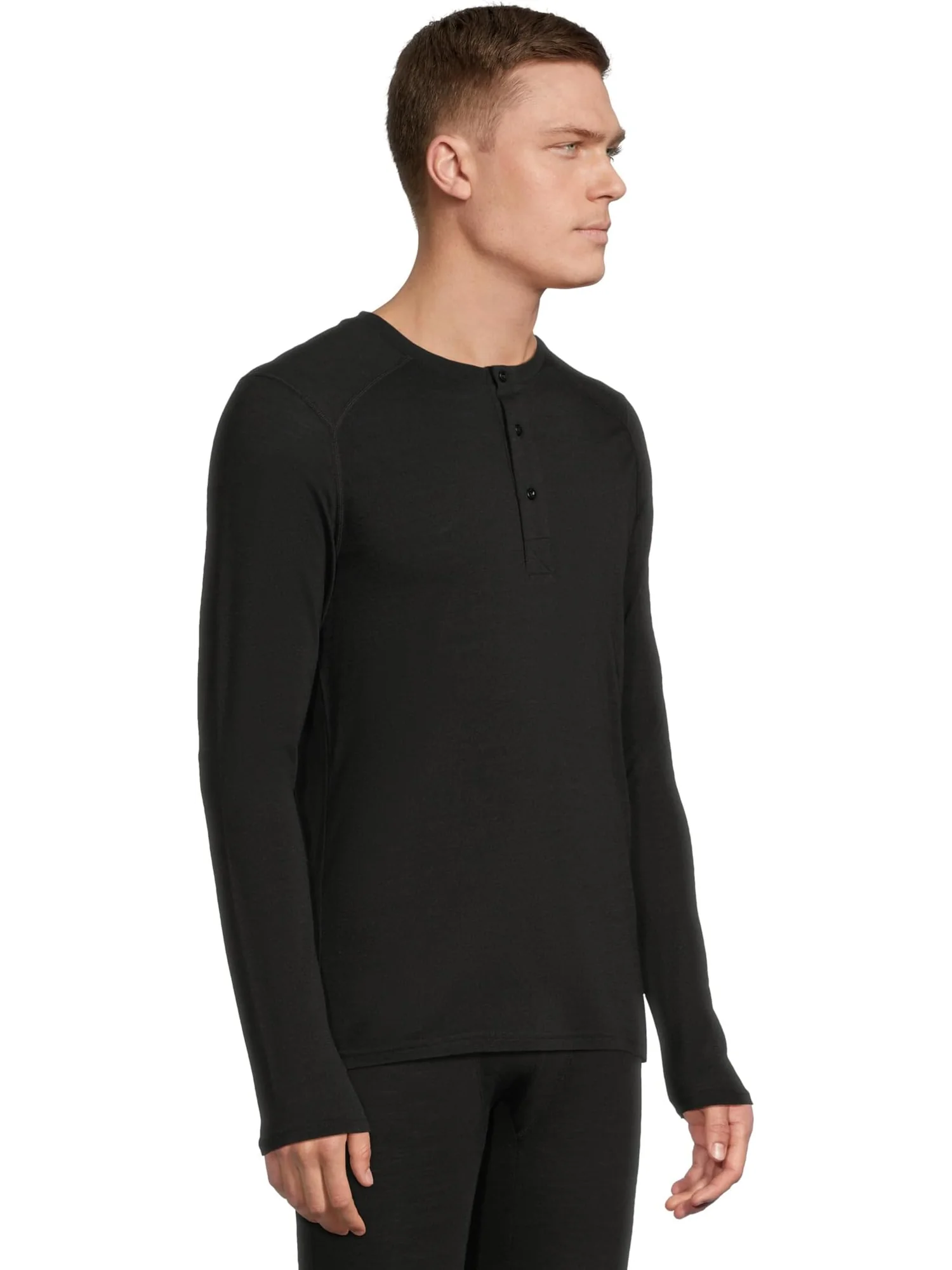 Мужская кофта-хенли из Durawool с длинным рукавом Helly Hansen — изображение 2 из 5, черный