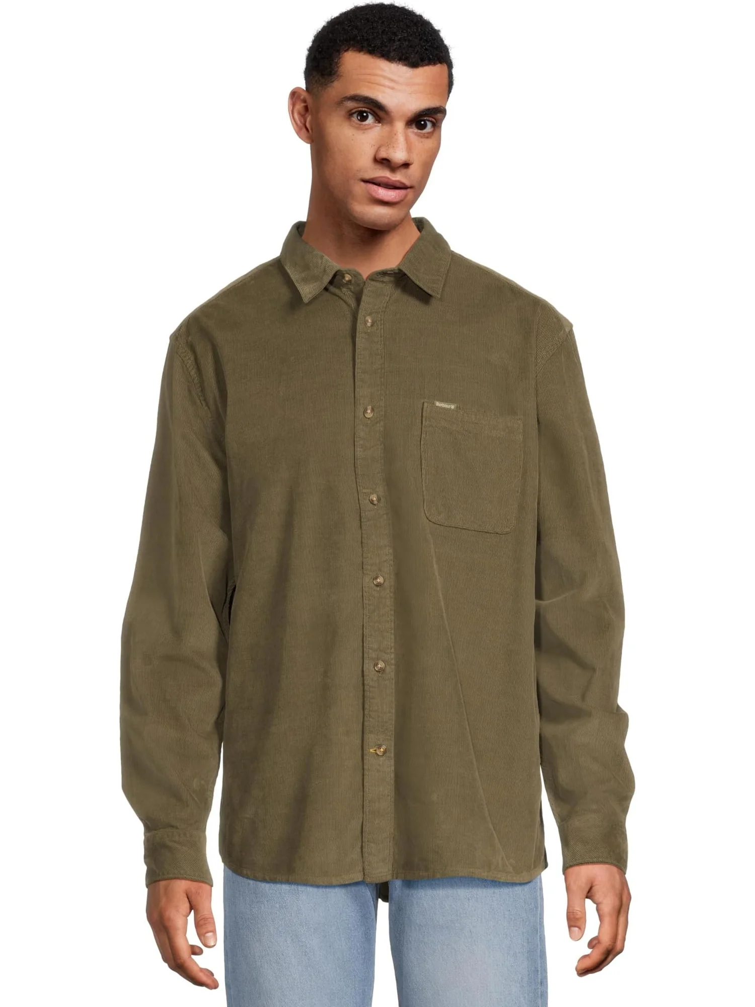 Мужская свободная вельветовая рубашка Bramside Barbour — изображение 1 из 5, оливковый