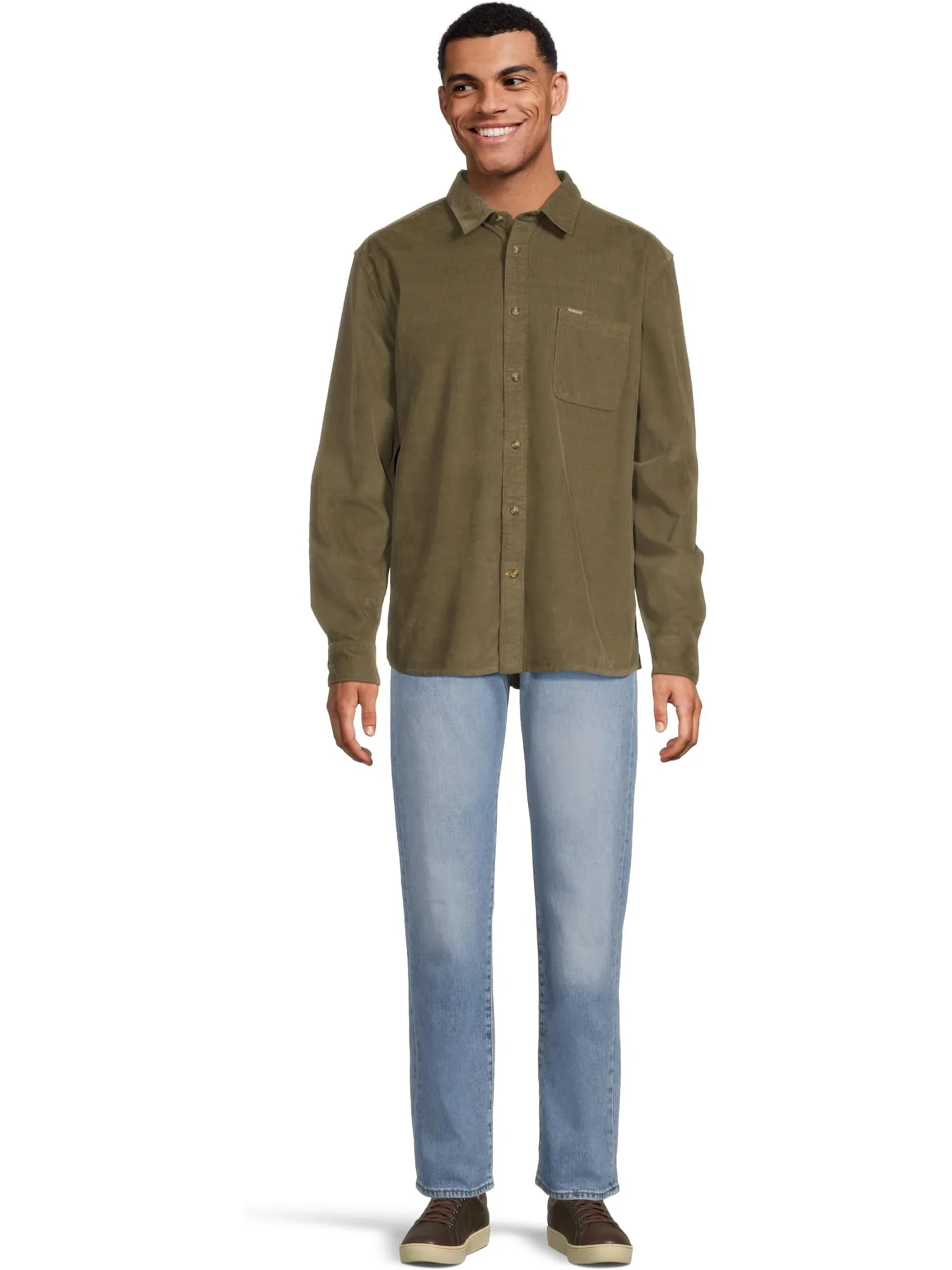 Мужская свободная вельветовая рубашка Bramside Barbour — изображение 5 из 5, оливковый