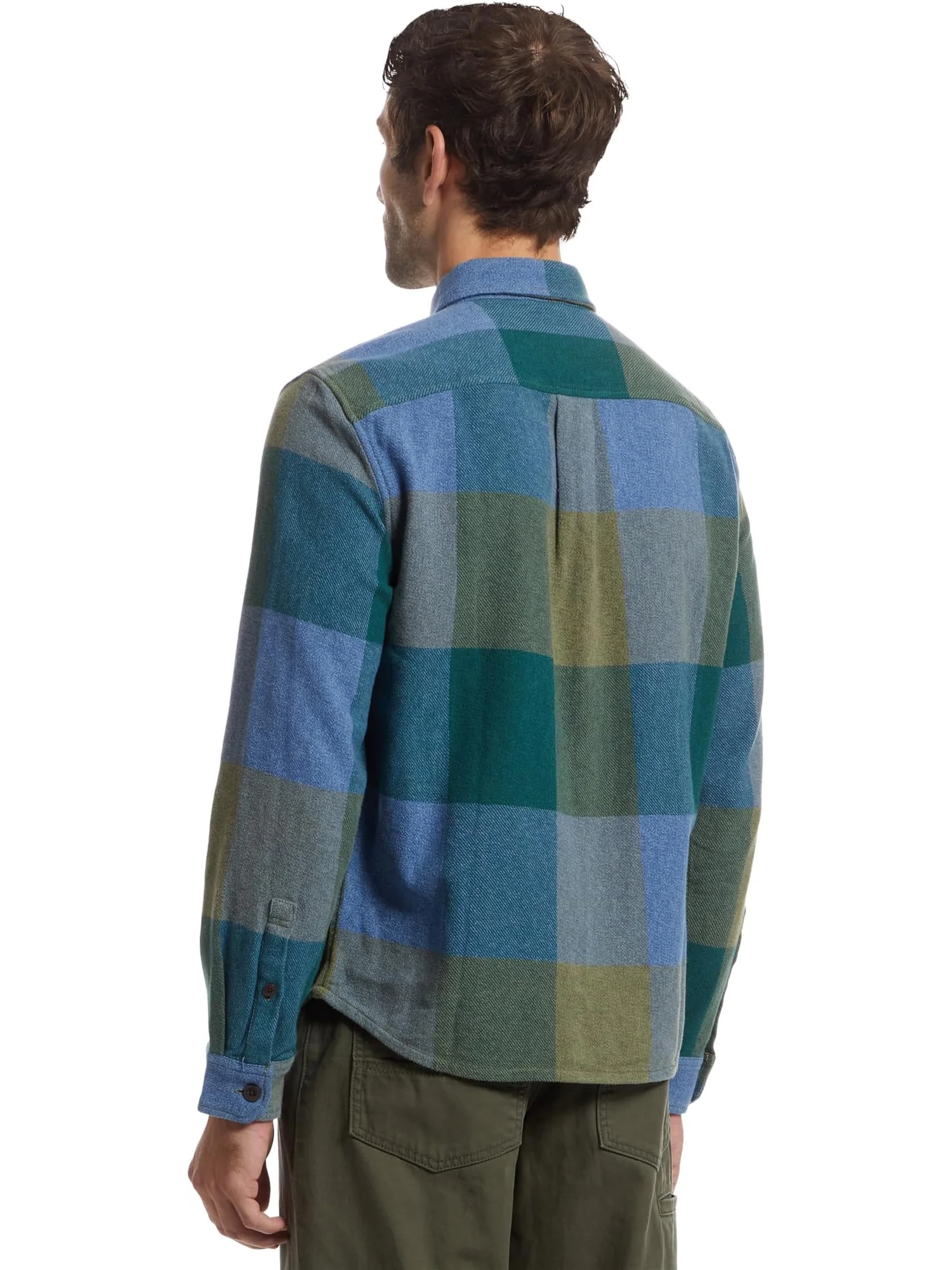 Мужская фирменная рубашка Northwoods из твила, стандартная L.L.Bean — изображение 3 из 5, оливковый серый