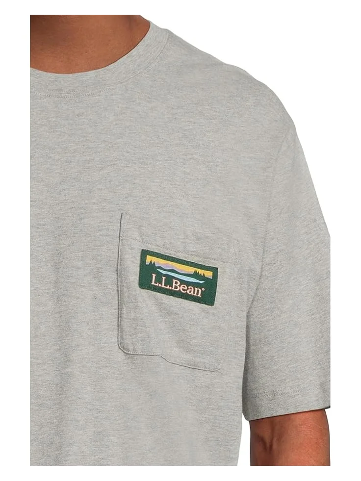 Мужская футболка L.L.Bean Katahdin Logo с коротким рукавом — изображение 4 из 5, серый