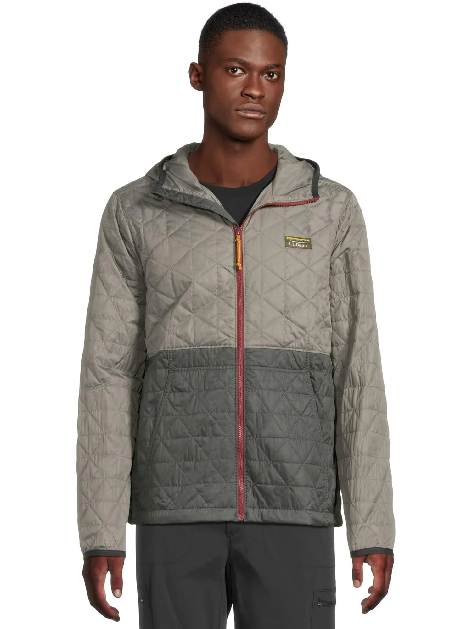 Мужская утепленная толстовка Katahdin с цветными блоками L.L.Bean — изображение 1 из 5, графитовый/серый