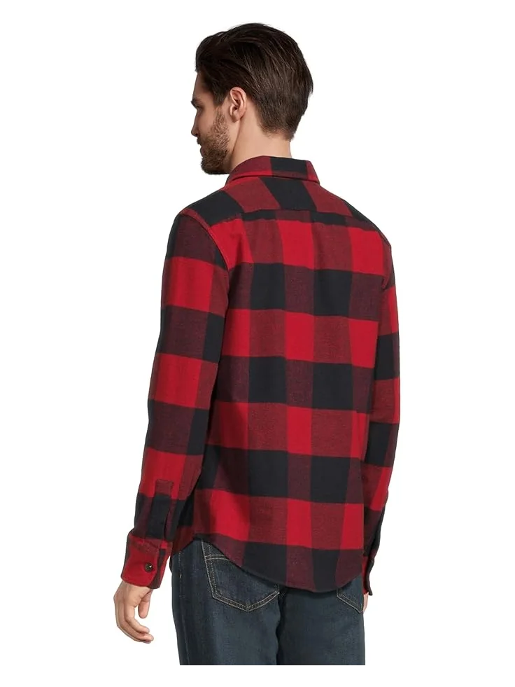 Мужская рубашка L.L.Bean Signature 1933 Chamois Cloth с длинным рукавом, рисунок, Regular — изображение 3 из 5, красный