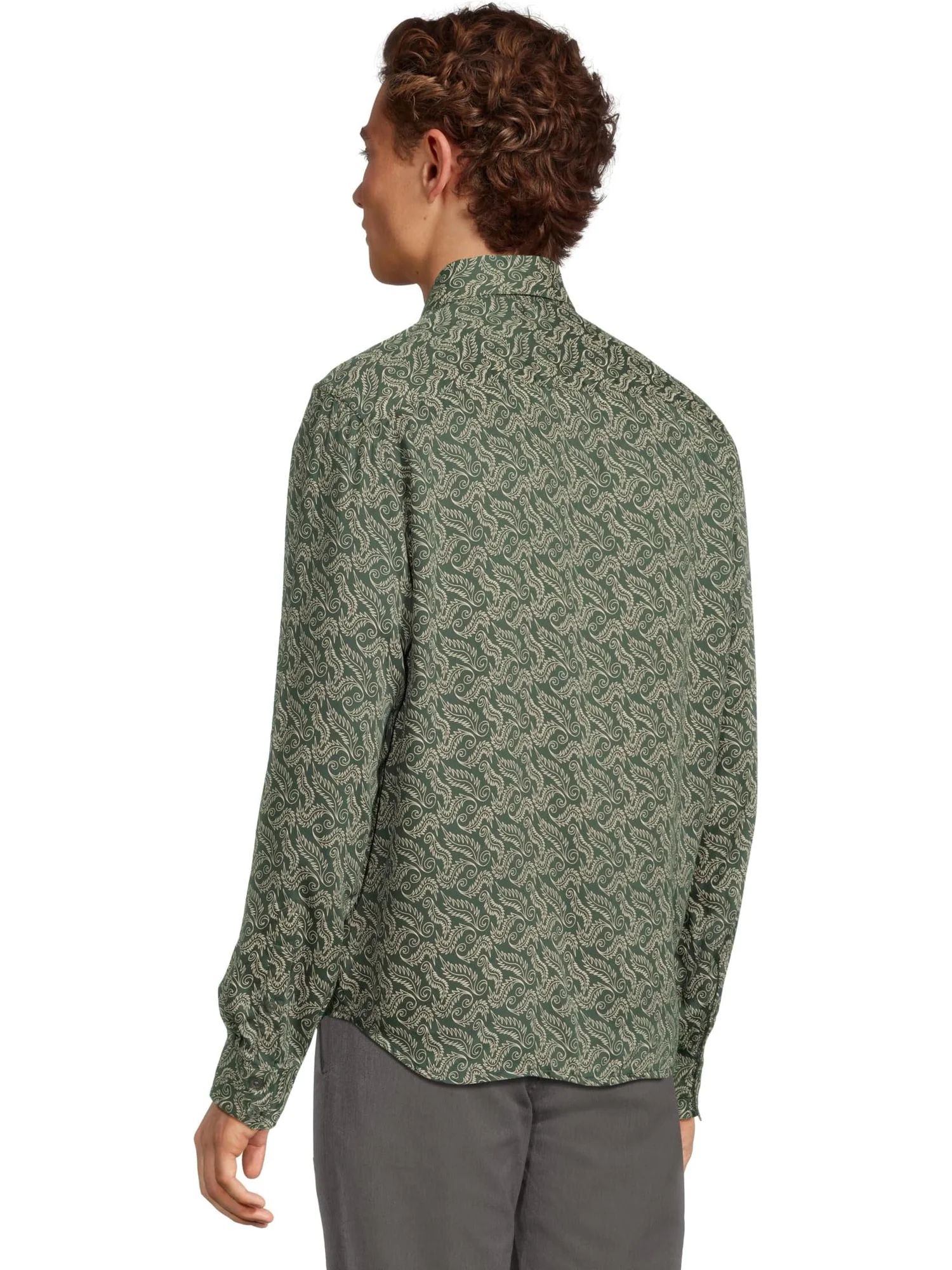 Мужская рубашка Rodney W673F25 John Varvatos — изображение 3 из 5, мох