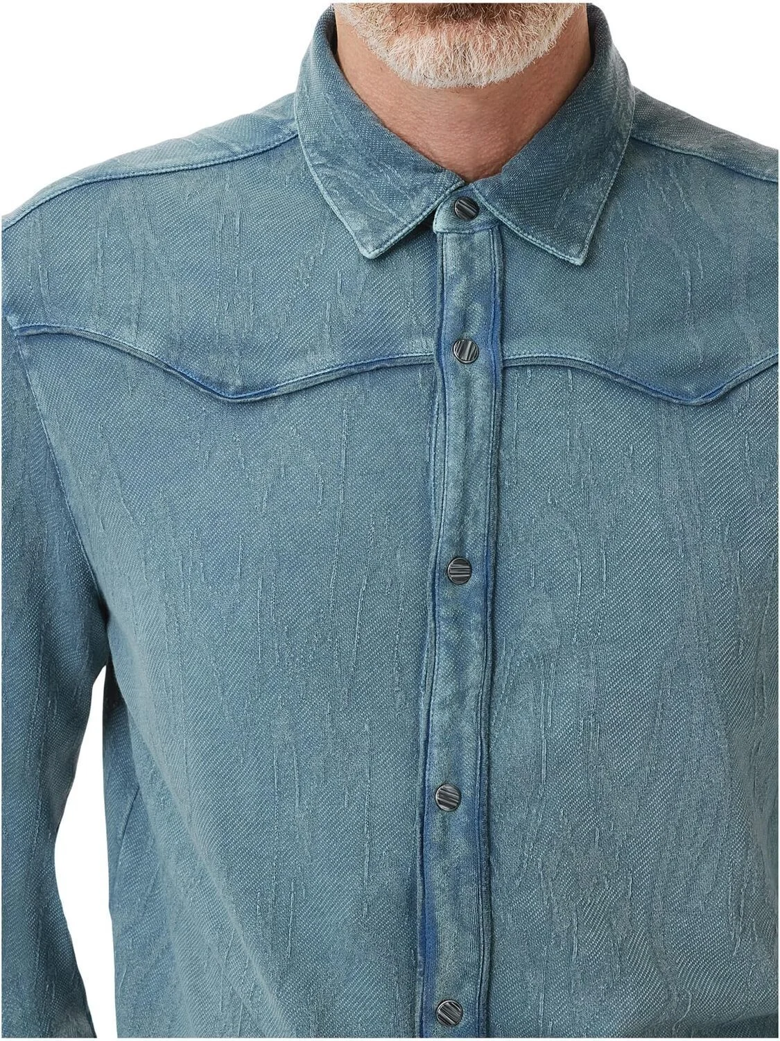 Мужская рубашка Miner Western K6943F25 John Varvatos, Demin Hthr — изображение 3 из 5, серый