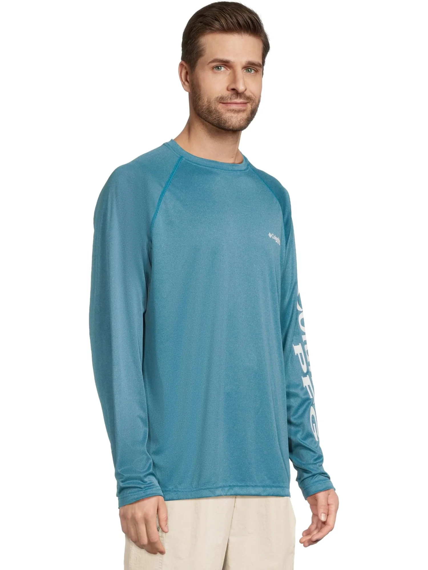 Мужская рубашка Terminal Tackle L/S Columbia — изображение 2 из 5, синий/белый