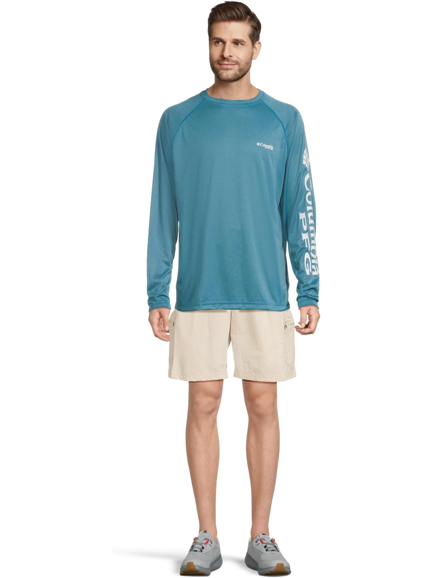Мужская рубашка Terminal Tackle L/S Columbia — изображение 5 из 5, синий/белый