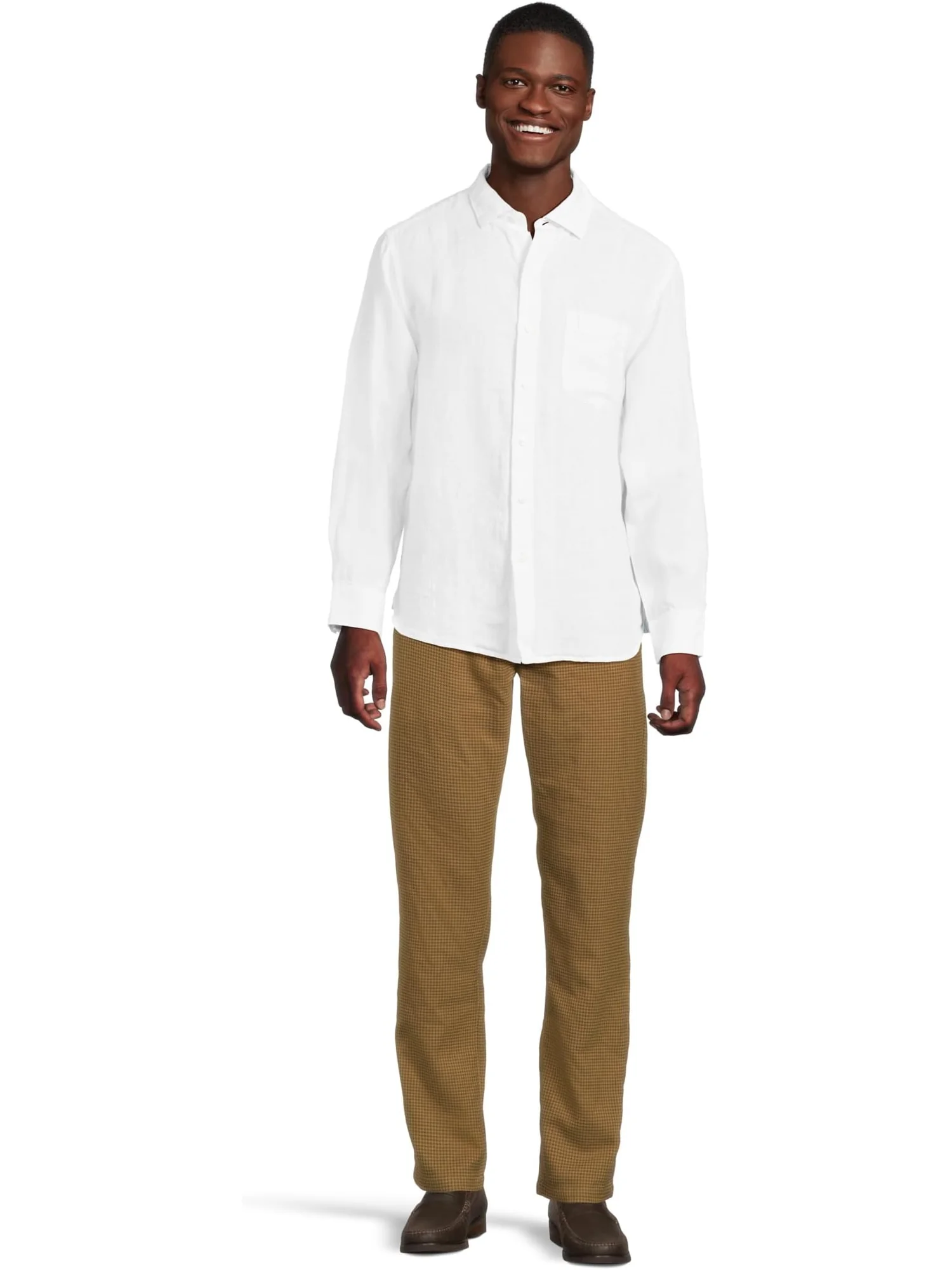 Мужская клетчатая рубашка Paradisio Tommy Bahama — изображение 5 из 5, белый