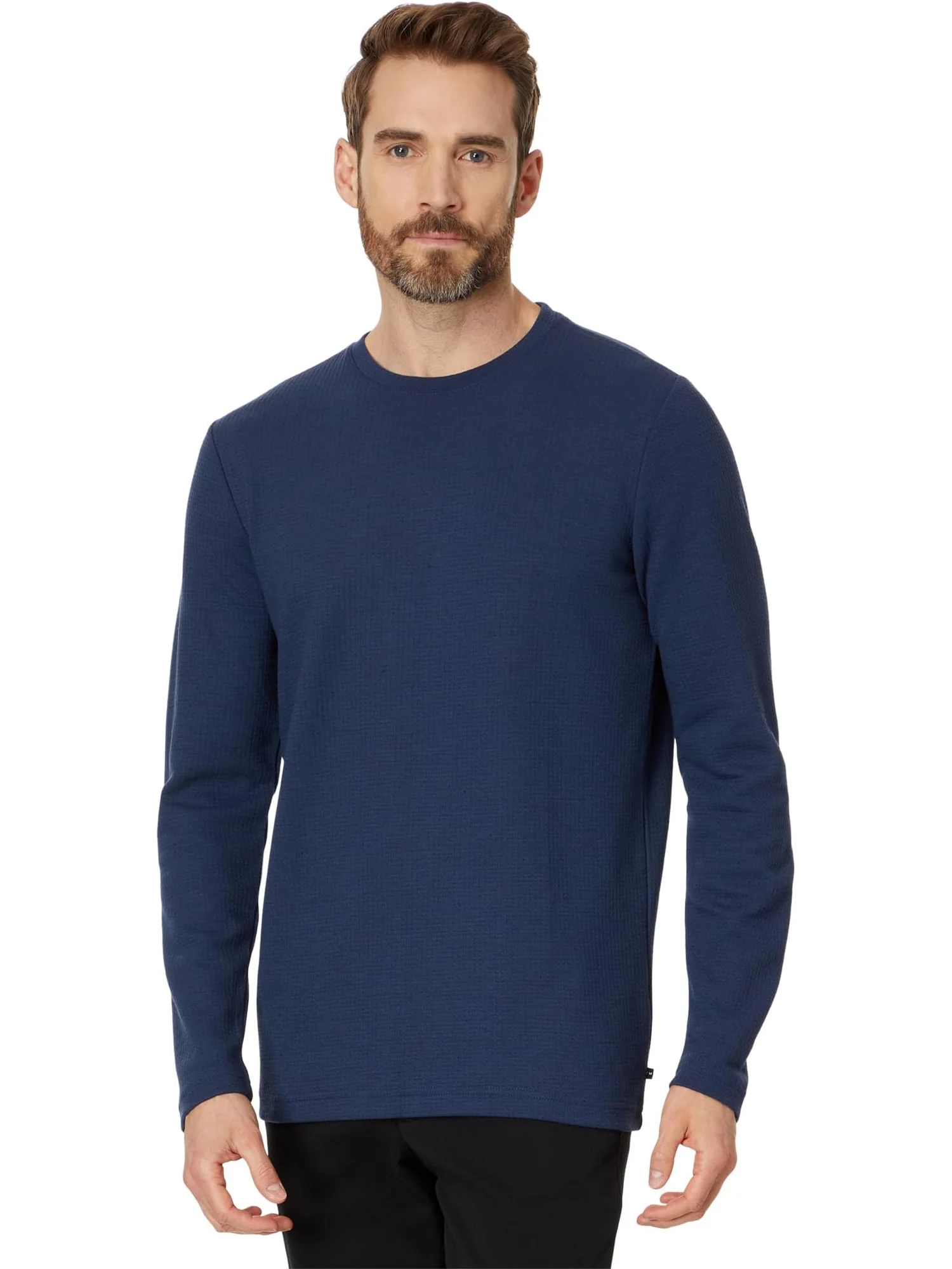 Мужская толстовка Cloud Waffle Crew TravisMathew — изображение 1 из 4, индиго