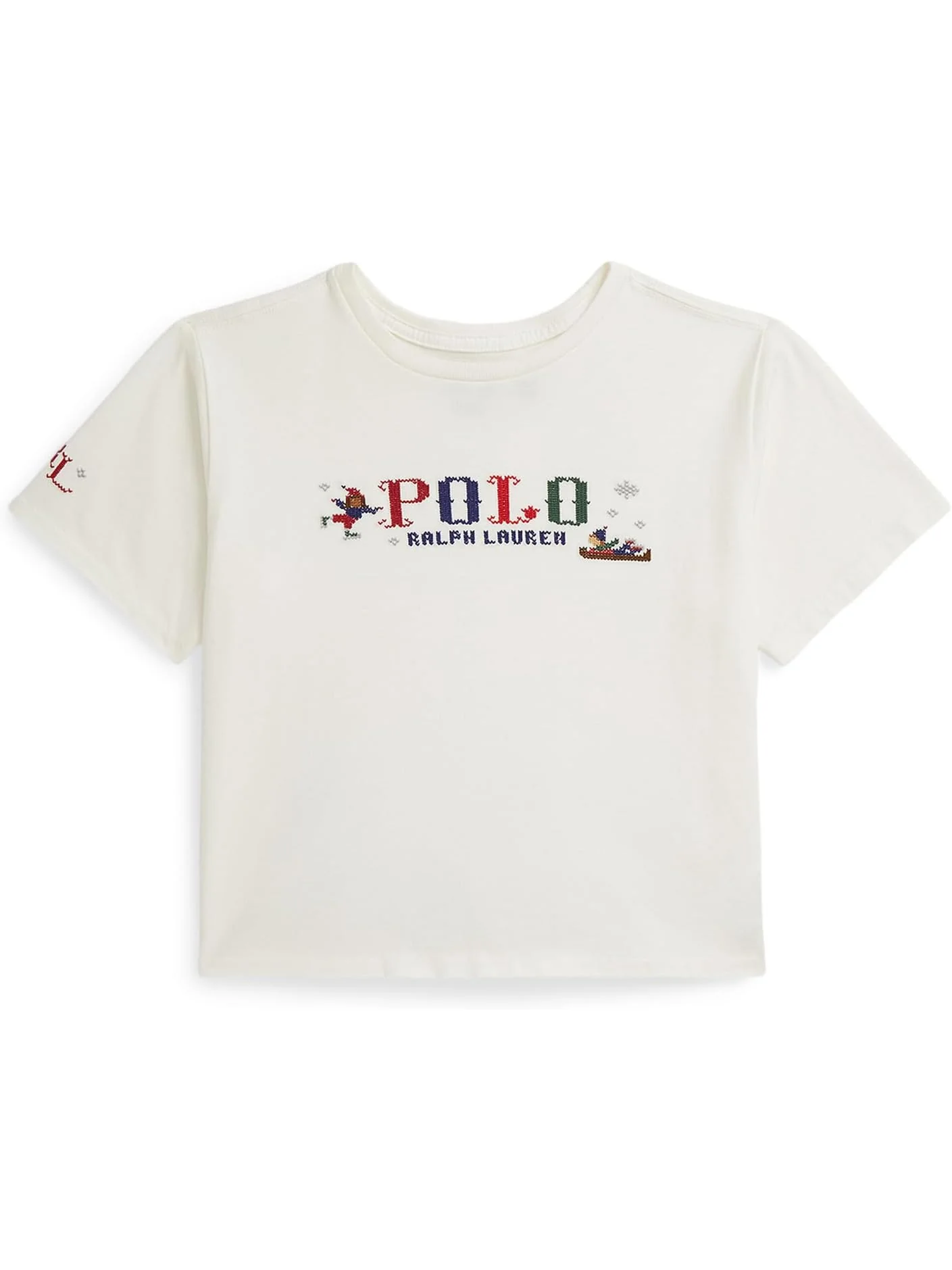 Футболка свободного кроя из хлопкового джерси с логотипом Polo Ralph Lauren Kids — изображение 1 из 2, голубой