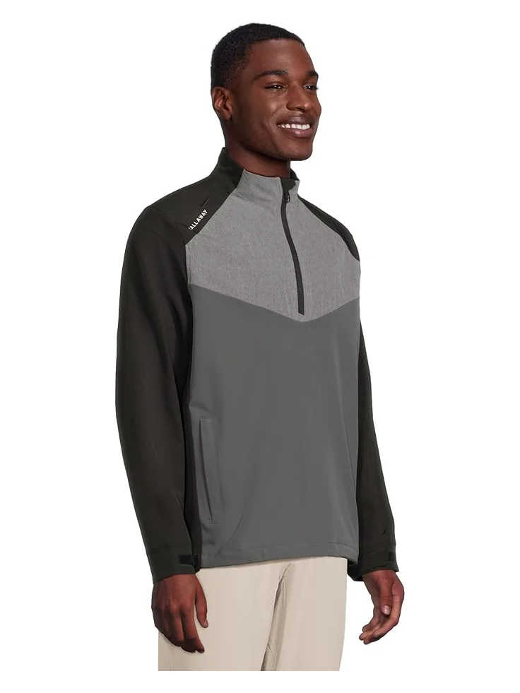 Мужская ветровка и дождевик Callaway Long Sleeve 1/2-Zip Wind & Water — изображение 2 из 5, бежевый