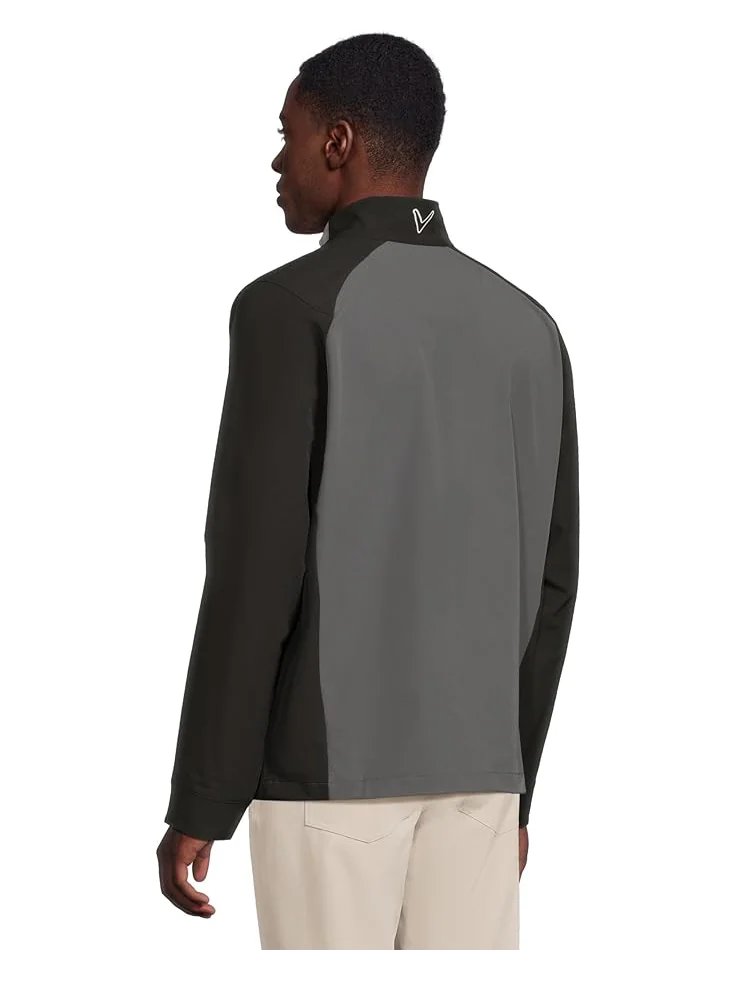 Мужская ветровка и дождевик Callaway Long Sleeve 1/2-Zip Wind & Water — изображение 3 из 5, бежевый