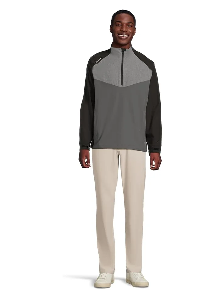 Мужская ветровка и дождевик Callaway Long Sleeve 1/2-Zip Wind & Water — изображение 5 из 5, бежевый