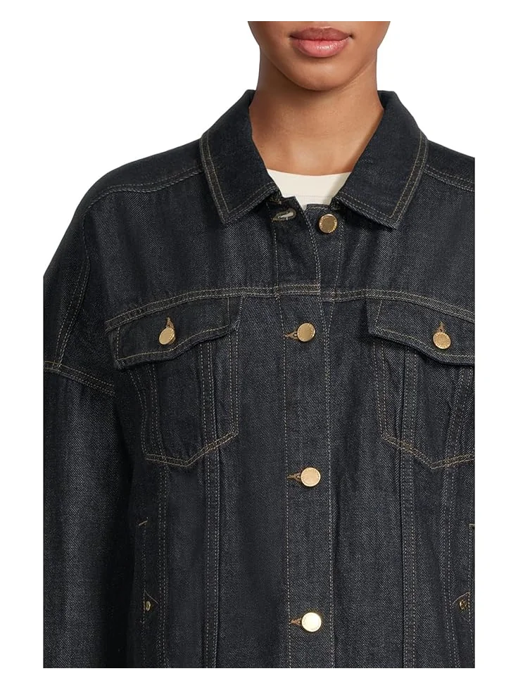 Женская джинсовая куртка Liverpool Los Angeles Drop Shoulder — изображение 4 из 5, индиго
