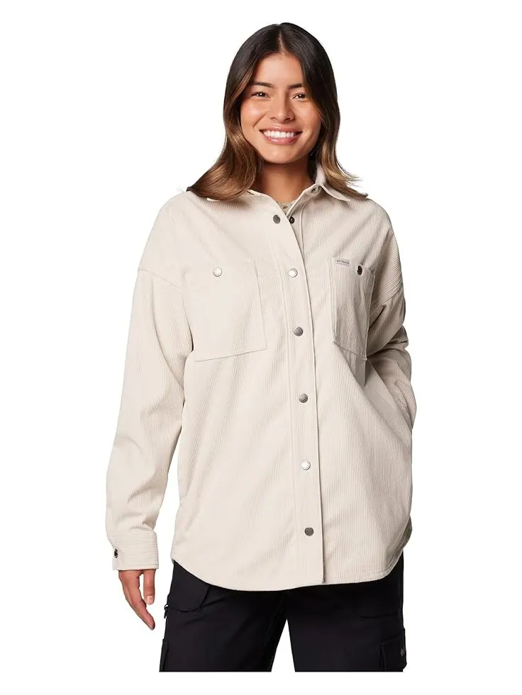 Рубашка Columbia Blue Point Creek Corduroy Shirt Jacket — изображение 1 из 4, серый