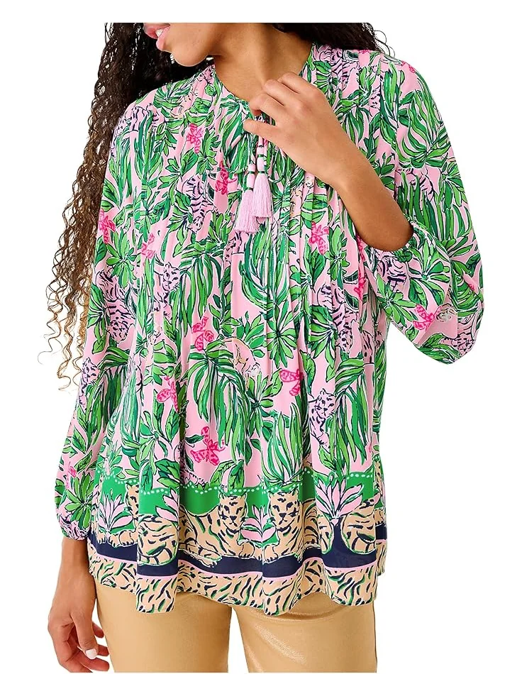 Женская блуза с длинным рукавом Lilly Pulitzer Marilina — розовый