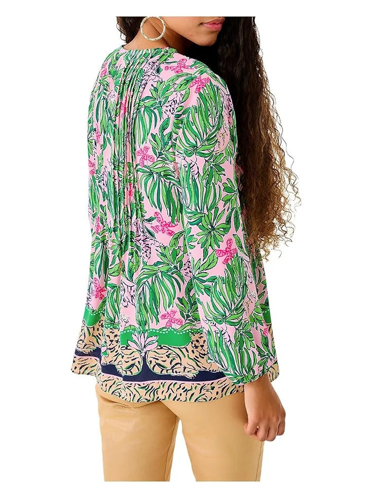 Женская блуза с длинным рукавом Lilly Pulitzer Marilina — изображение 2 из 4, розовый