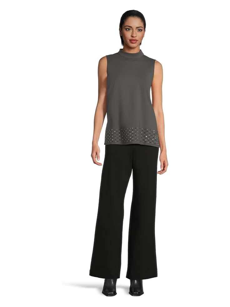 Женская блузка Vince Camuto Mock Neck Sleeveless Tunic — изображение 5 из 5, серый