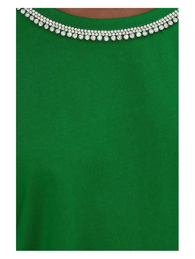 Женская блуза Lilly Pulitzer Clairmont Rhinestone Knit — изображение 5 из 5, зеленый