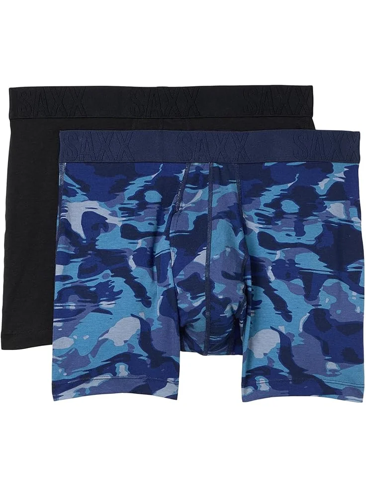 Мужские трусы-боксеры Saxx Droptemp Cooling Cotton Fly 2-Pack SAXX UNDERWEAR — изображение 1 из 1, черный
