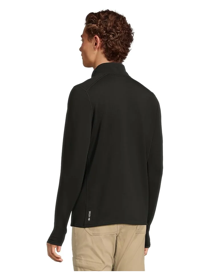 Мужская флисовая кофта Smartwool Active Fleece Wind 1/2 Zip — изображение 3 из 5, черный