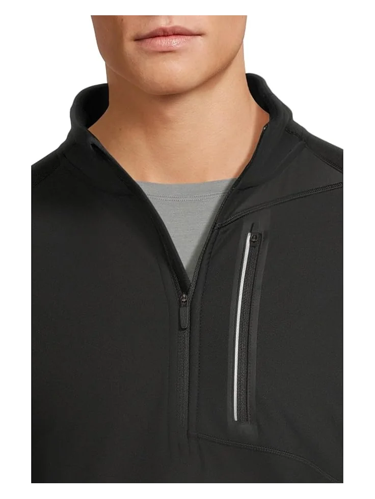 Мужская флисовая кофта Smartwool Active Fleece Wind 1/2 Zip — изображение 4 из 5, черный