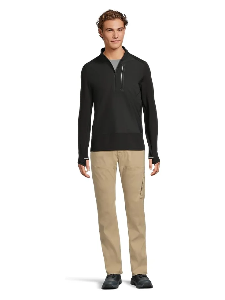 Мужская флисовая кофта Smartwool Active Fleece Wind 1/2 Zip — изображение 5 из 5, черный