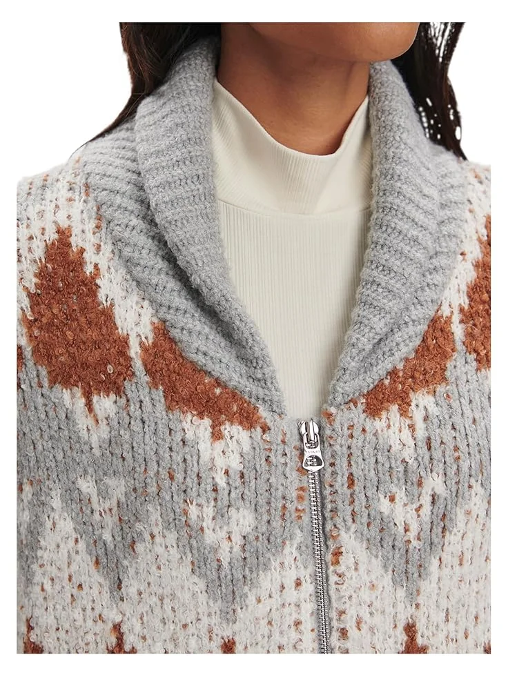 Женский джемпер Varley Brockley Jacquard Knit — изображение 3 из 4, серый
