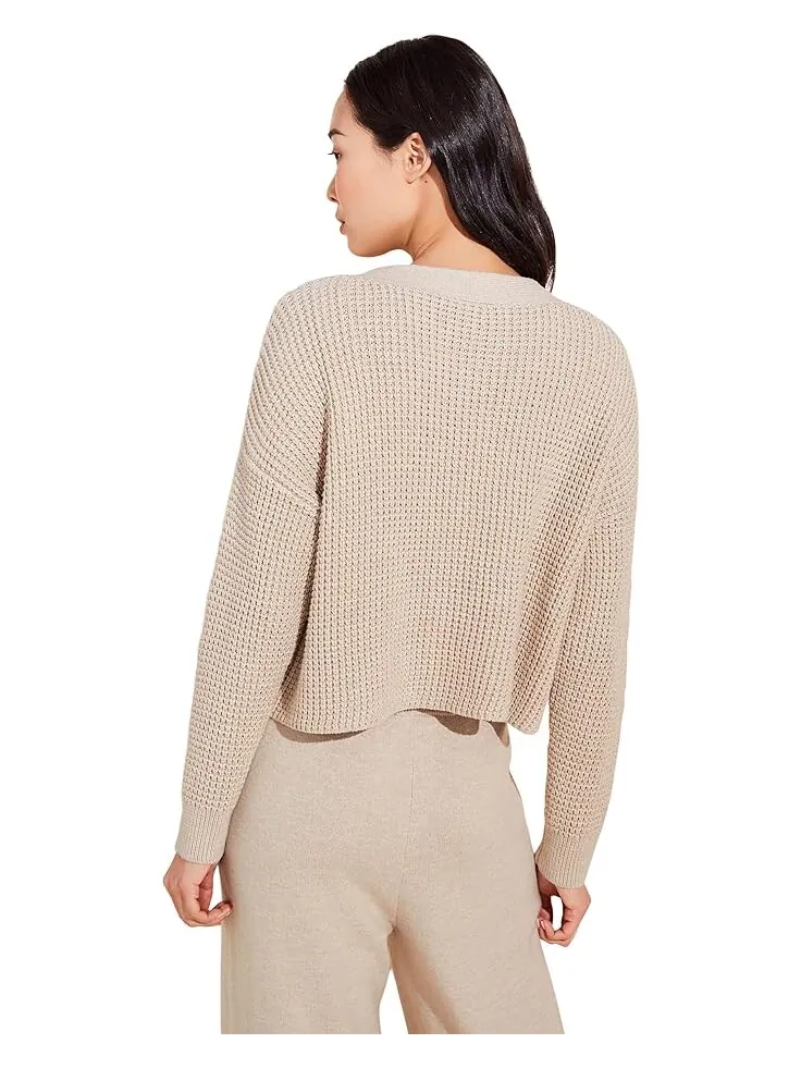 Свитер Eberjey Recycled - The Cropped Cardigan — изображение 2 из 2, овсяный
