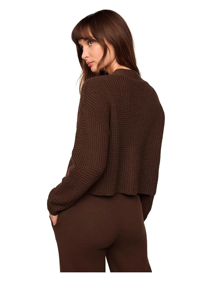 Женский укороченный кардиган Eberjey Recycled Sweater — изображение 2 из 3, слоновая кость