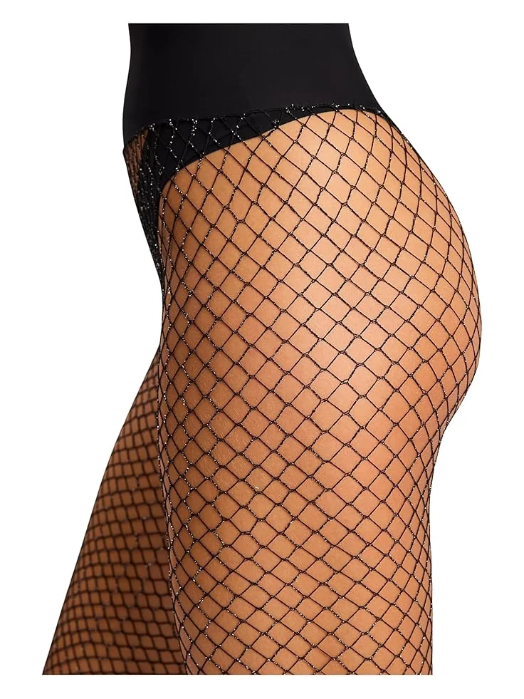 Женские колготки Commando Glitter Fishnet — изображение 3 из 3, черный