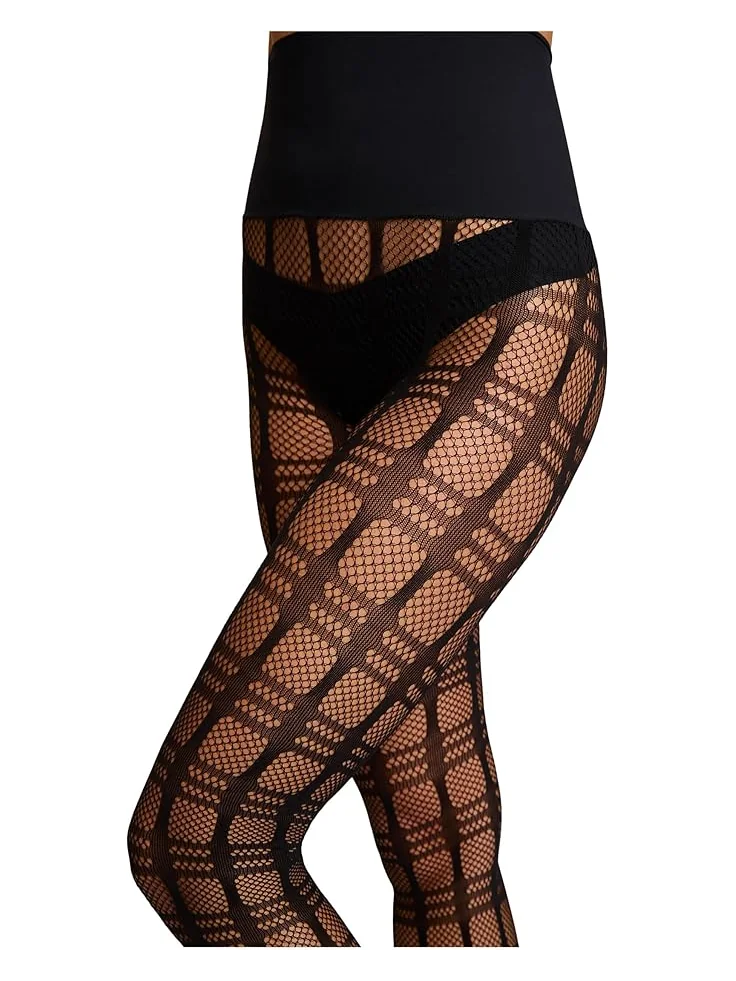 Женские колготки Commando Plaid Net — изображение 3 из 3, черный