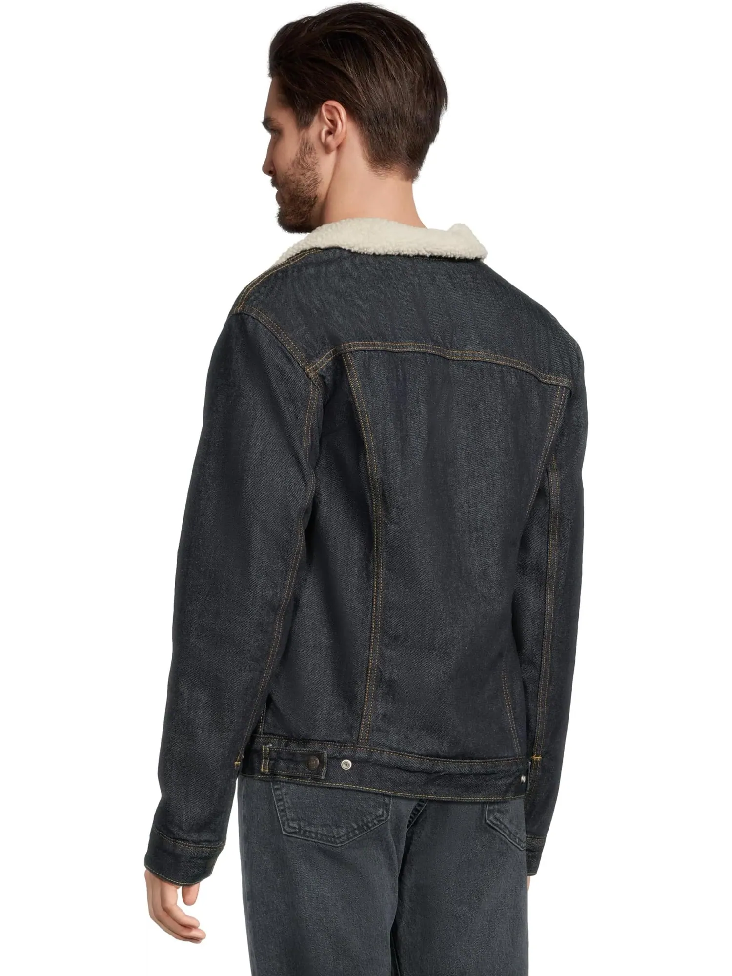 Мужская клетчатая куртка Trucker свободного кроя Levi's Mens — изображение 3 из 5, коричневый