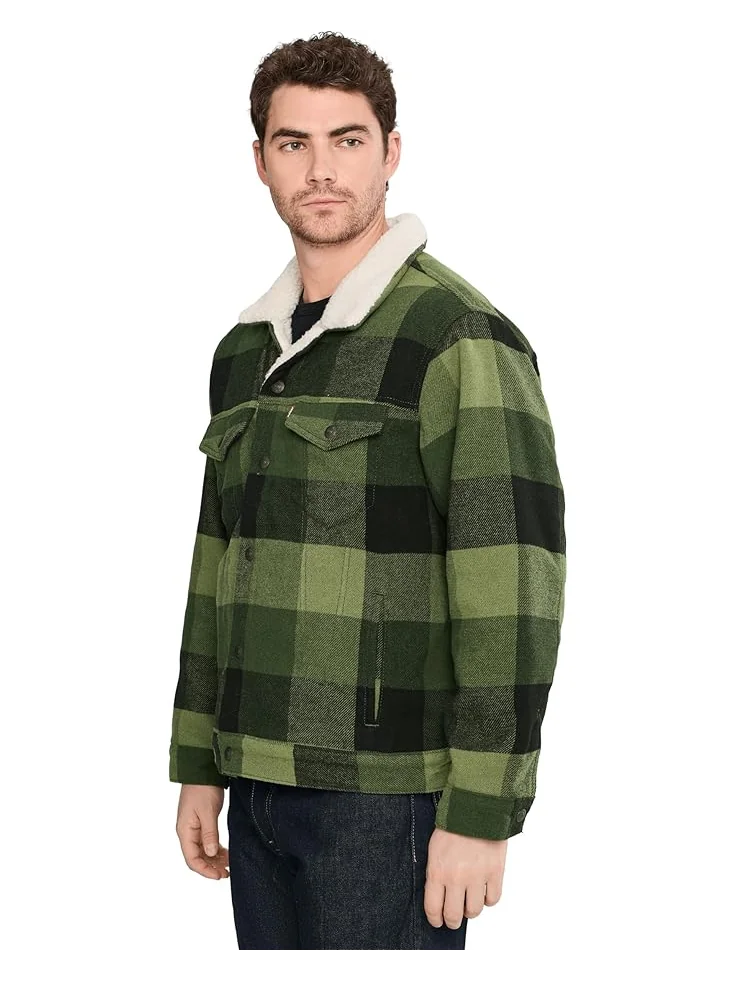 Мужское пальто Levi's Relaxed Fit Plaid Trucker Levi's Mens, Laredo Plaid Duffel Bag — изображение 3 из 5, шотландский узор