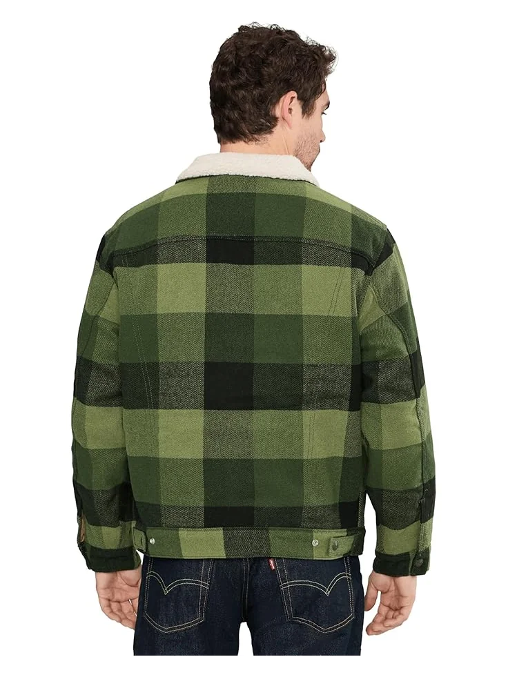 Мужское пальто Levi's Relaxed Fit Plaid Trucker Levi's Mens, Laredo Plaid Duffel Bag — изображение 4 из 5, шотландский узор