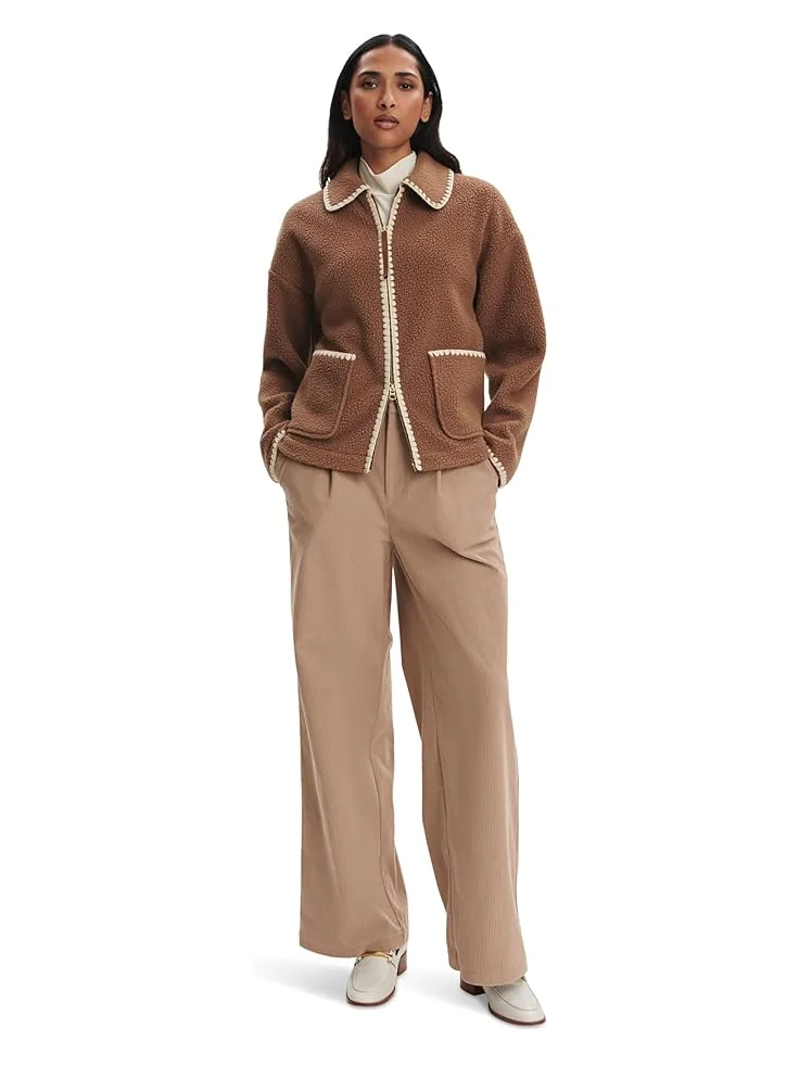 Женское пальто Varley Ruiko Zip Through Fleece — изображение 5 из 5, шоколадный