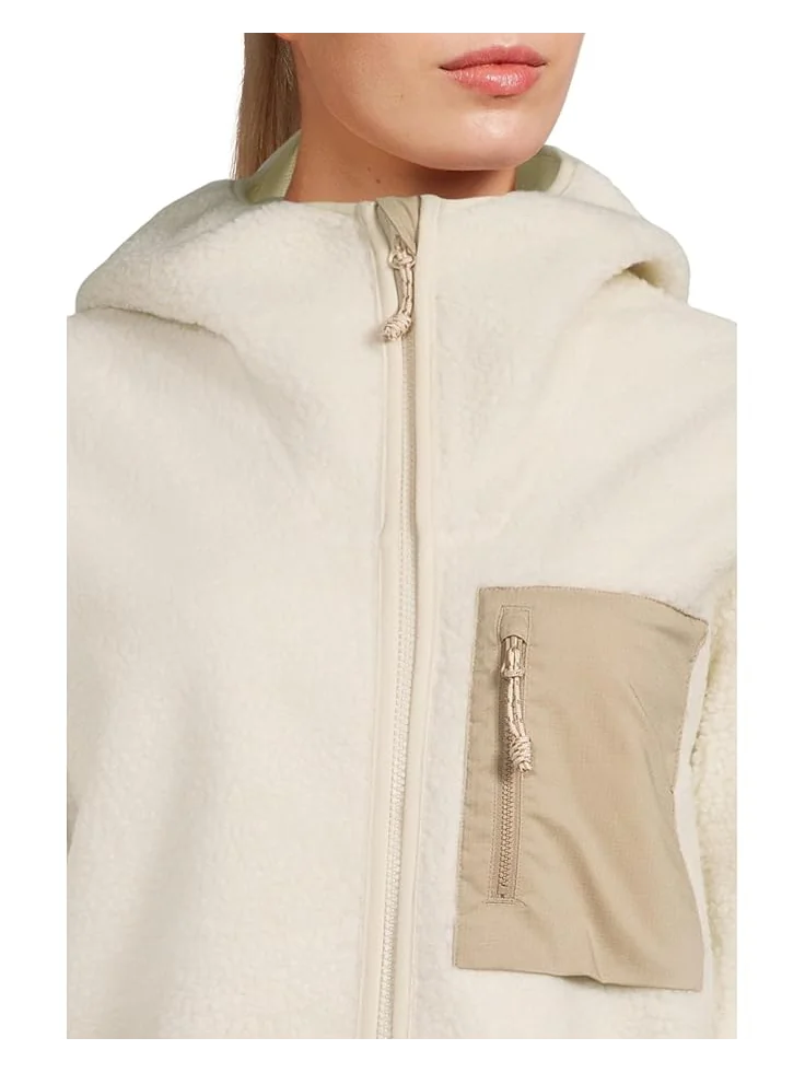 Женское пальто Fjällräven Vardag Pile Fleece Long — изображение 4 из 5, белый