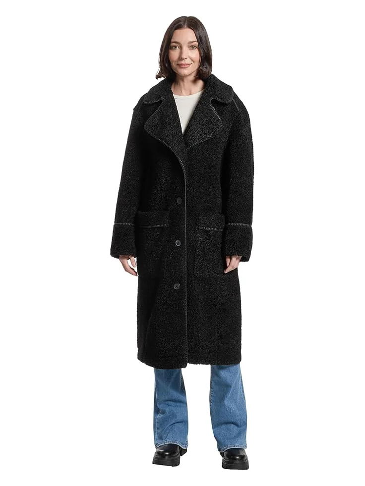 Женское пальто UGG Sema Uggfluff — изображение 1 из 4, черный