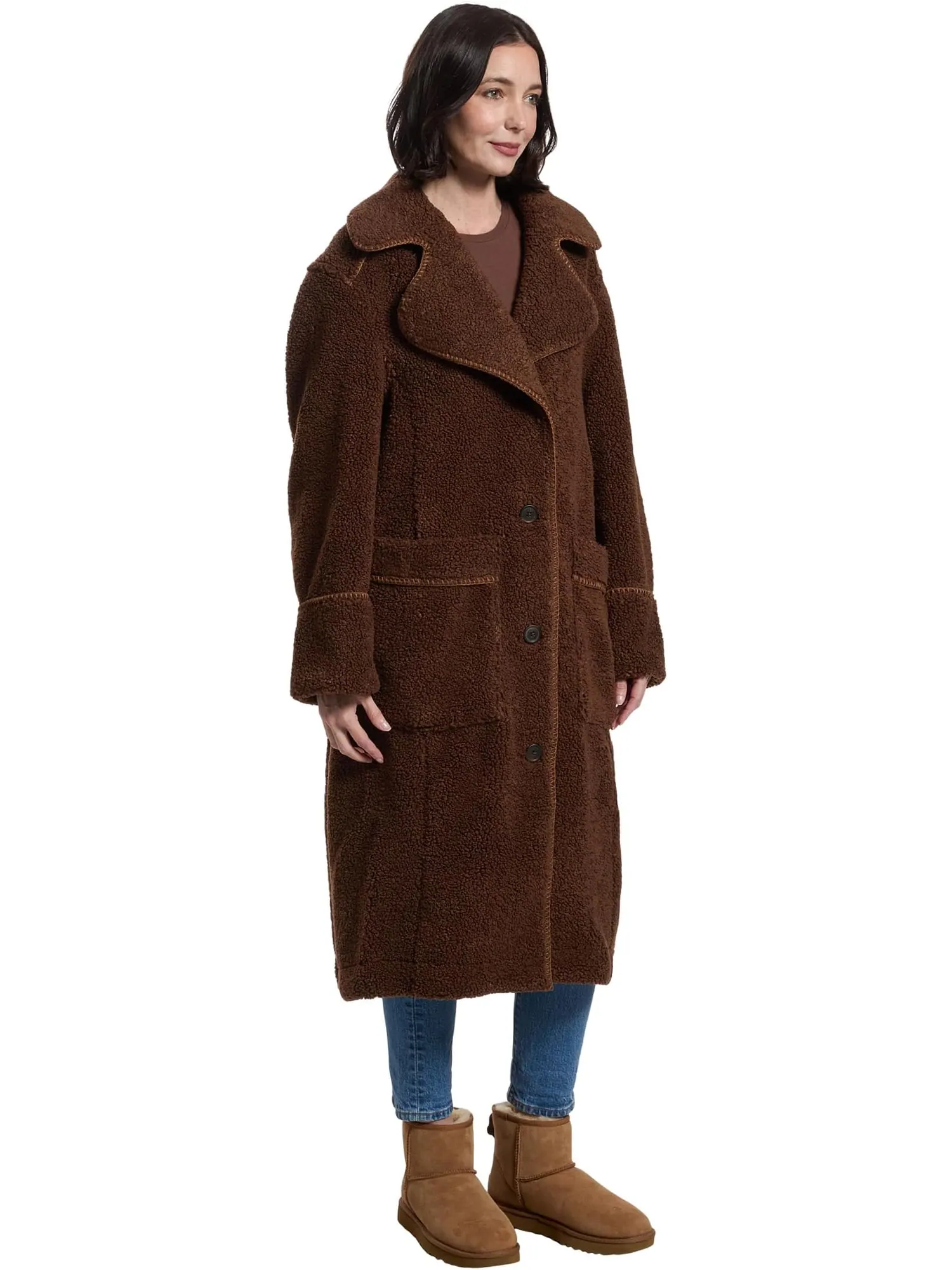 Женское пальто Sema Uggfluff UGG — изображение 2 из 4, коричневый