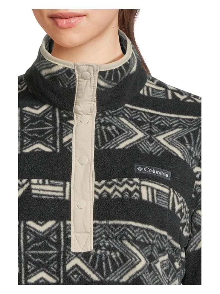 Женское пальто Columbia Benton Springs Printed 1/2 Snap — изображение 4 из 5, черный