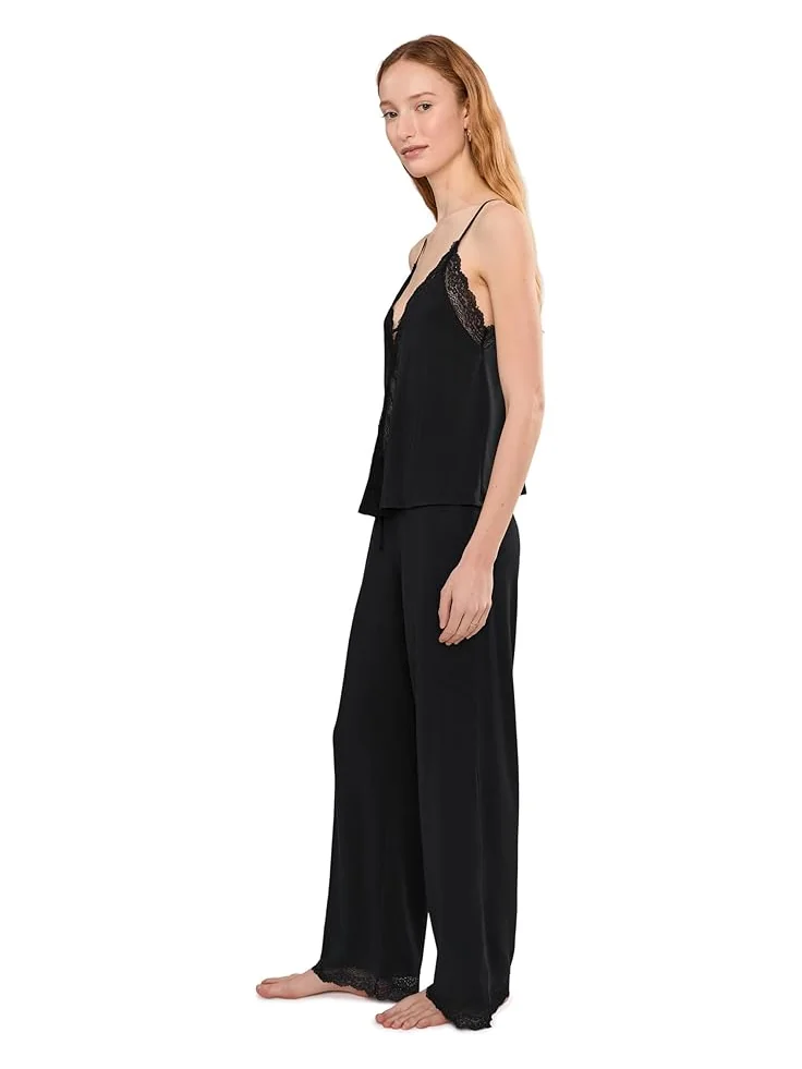 Женский пижамный комплект Eberjey Lara Cami/Pants — изображение 3 из 5, черный