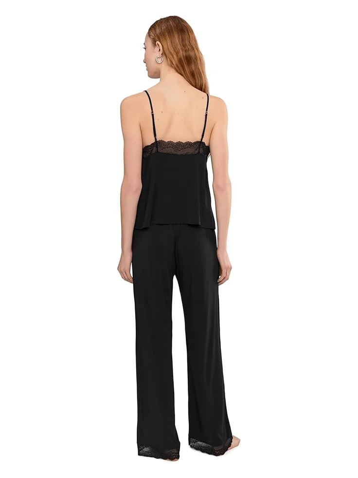 Женский пижамный комплект Eberjey Lara Cami/Pants — изображение 4 из 5, черный