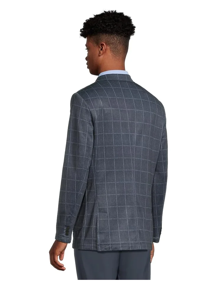 Мужской пиджак в клетку Johnston & Murphy Unlined Plaid — изображение 3 из 5, темно-синий