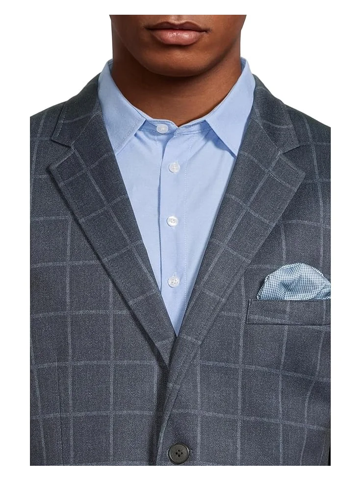 Мужской пиджак в клетку Johnston & Murphy Unlined Plaid — изображение 4 из 5, темно-синий