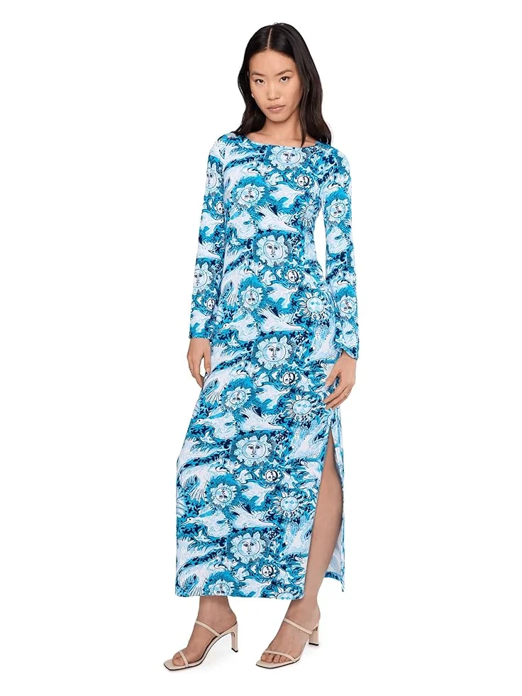 Женское платье Lilly Pulitzer Breena UPF 50+ Maxi — изображение 1 из 5, синий